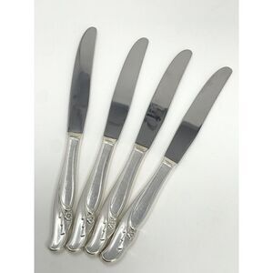 International Rogers EXQUISITE Silverplate 1957 Hollow Dinner Knives 9” Set Of 4